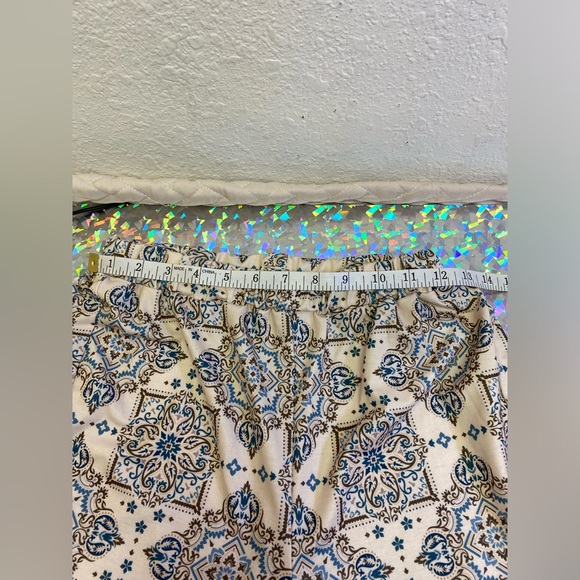 Boho Hippie Outfit Gaucho High Waist Bell Crop Pant Crop Top & Sheer Coverup S/M - Picture 12 of 16